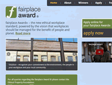 Tablet Screenshot of fairplaceaward.com